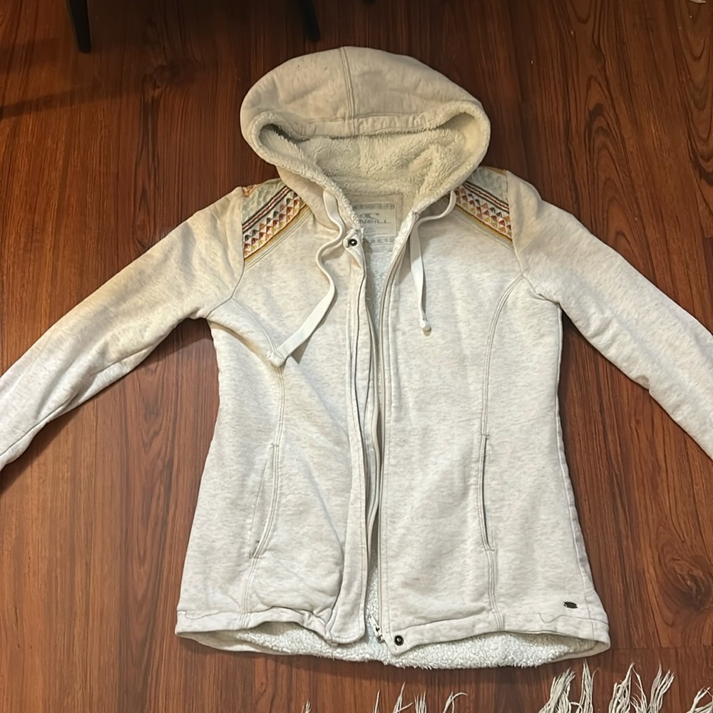 XS, vintage O’Neill zip up, fuzzy warm inside